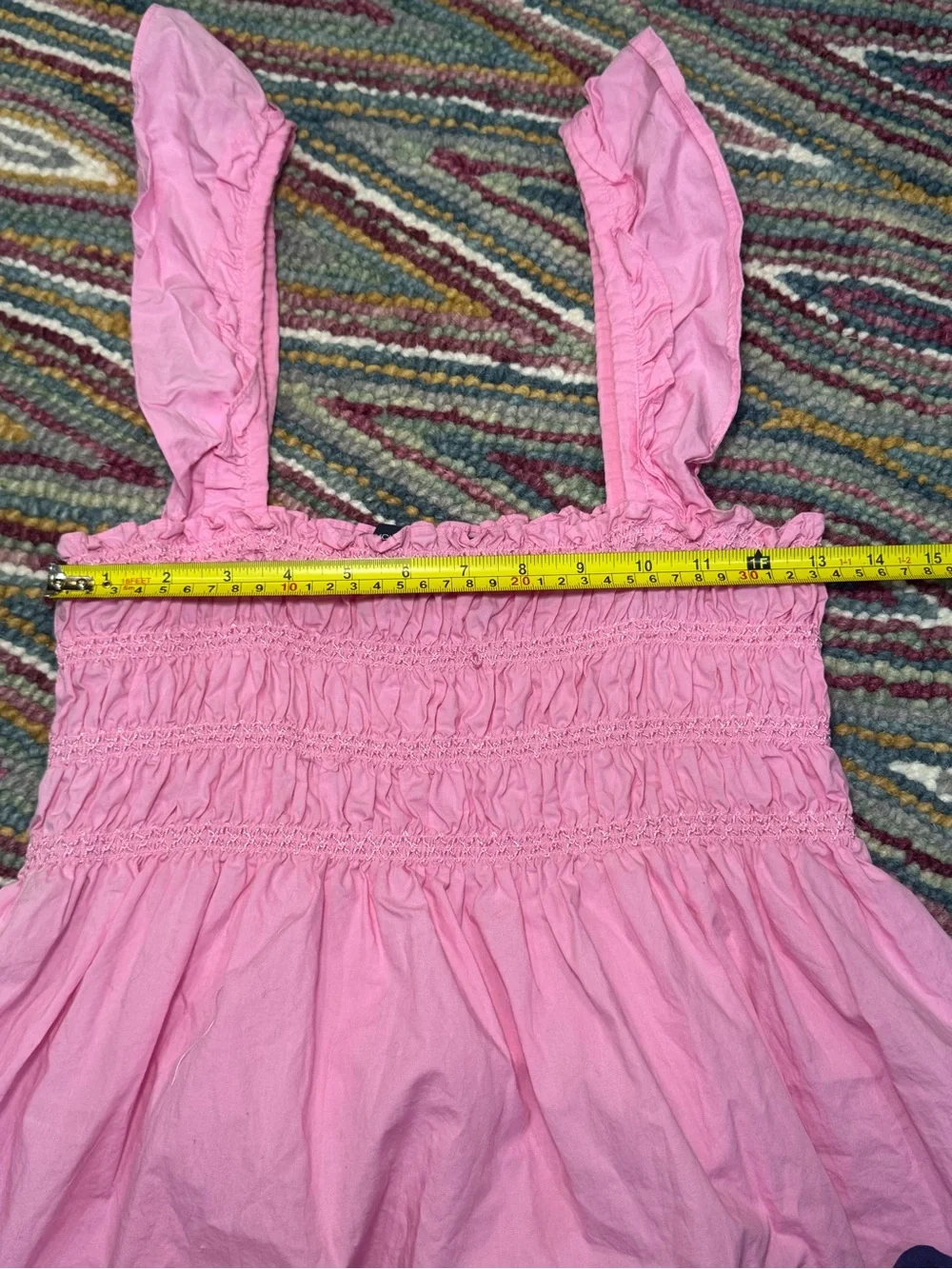 💕 French Connection Pink Smocked Sundress 💕 - Picture 4 of 5